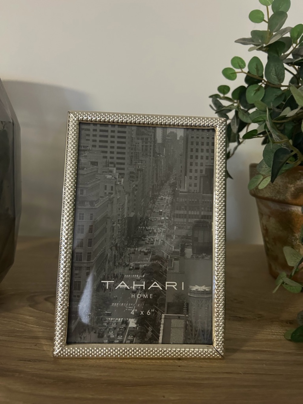 Tahari Silver Beaded Accent Picture Frame